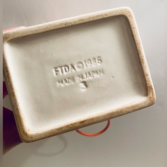 3/55$ Vintage Japan 1986 ceramic‎ rectangular Flower Vase - Picture 12 of 14